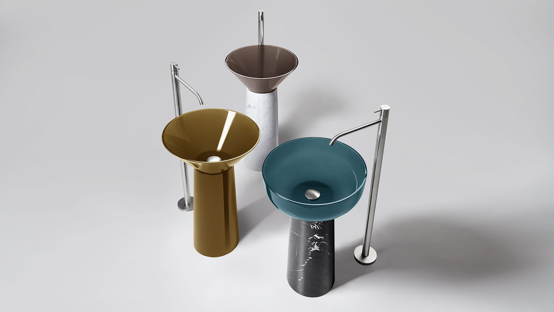 Albume Floor Standing Round Washbasin Design Antonio Lupi